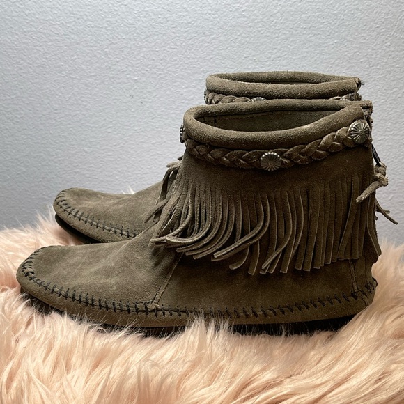 Minnetonka Fringe Ankle Boot - Picture 2 of 4
